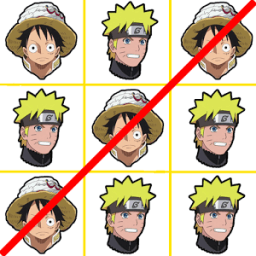 ikon Tic Tac Toe - Luffy Vs Naruto