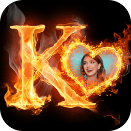 Fire Text Photo Frame आइकन