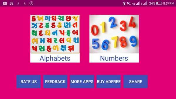 Learn Gujarati Alphabets and Numbers скриншот 1