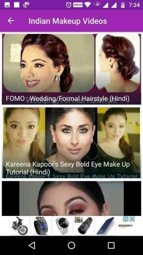 Indian Makeup Videos 2 تصوير الشاشة