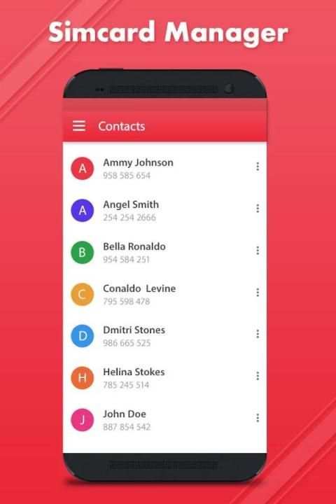 SIM Card Manager,Contacts Backup 2 تصوير الشاشة