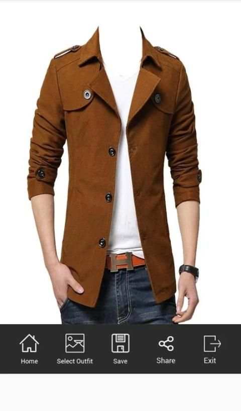 Men Trench Coat Photo Suit screenshot 1