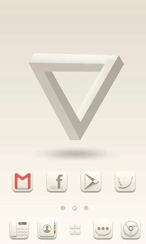 White GO Launcher Theme 4 تصوير الشاشة