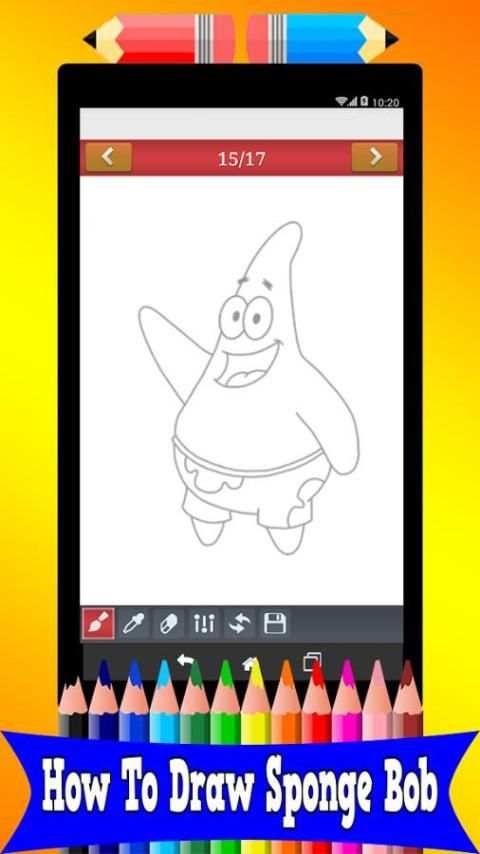 How to Draw : Sponge Bob - Easy Step screenshot 3
