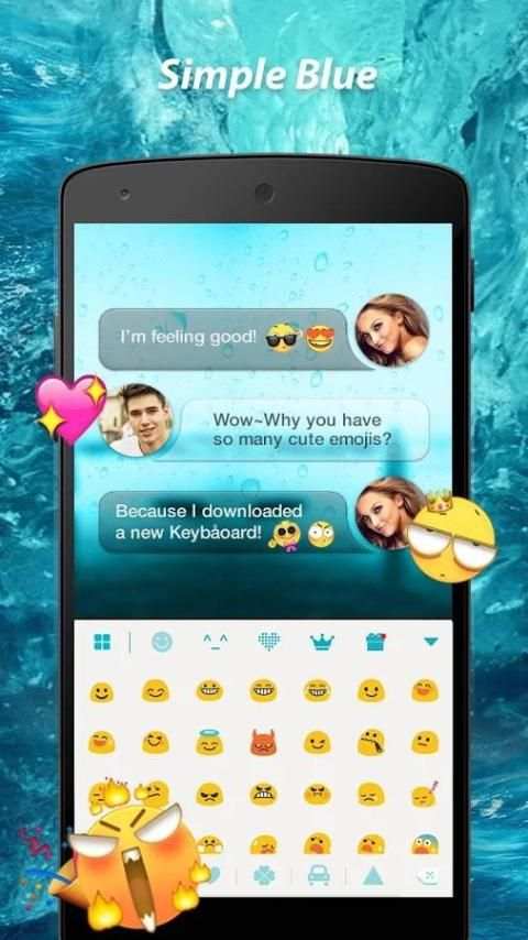 Keyboard - Boto: Simple Blue स्क्रीनशॉट 4
