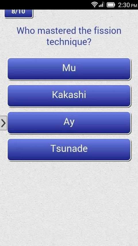 Quiz App for Naruto скриншот 1