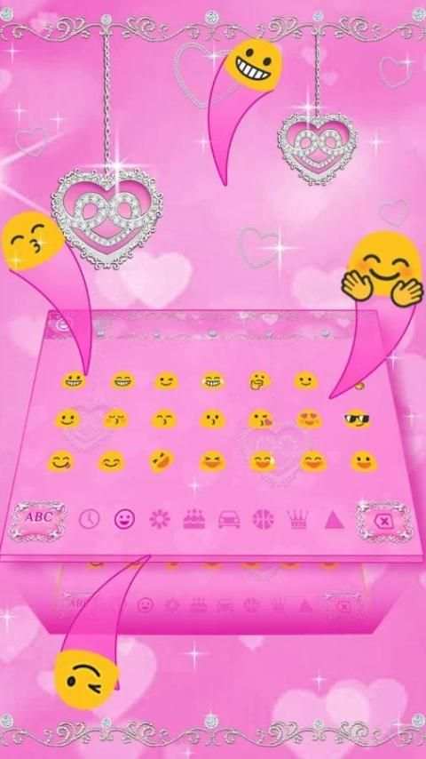 Diamond Love Keyboard Theme скриншот 1