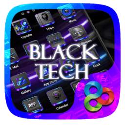 Black Tech Go Launcher Theme