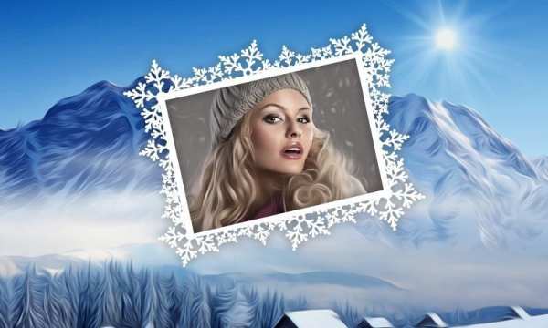 Snow Hills Photo Frames स्क्रीनशॉट 1