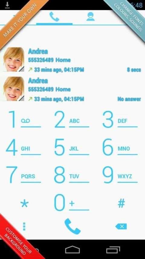 Swipe Dialer Free स्क्रीनशॉट 3