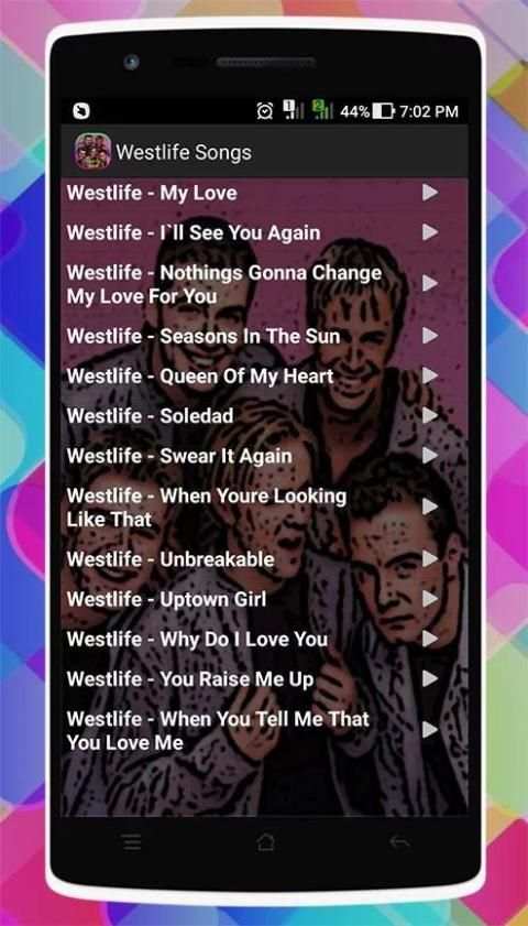 Westlife Songs 1 تصوير الشاشة