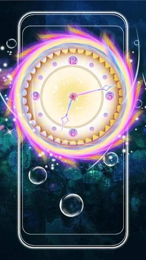 Colorful Clock Live Wallpaper स्क्रीनशॉट 1