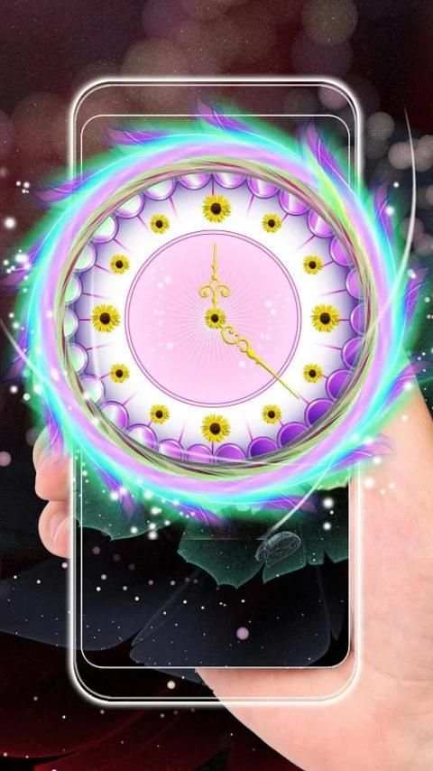 Colorful Clock Live Wallpaper स्क्रीनशॉट 3