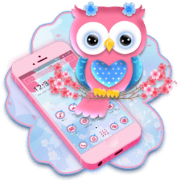 Cute Pink Owl Theme иконка