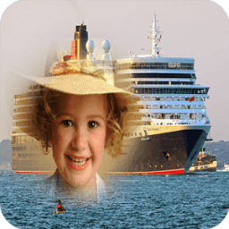 Steamer Boat Photo Frame Free icon