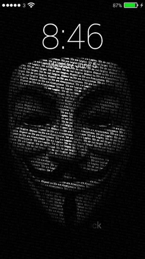 Anonymous Lock Screen Hacker 1 تصوير الشاشة