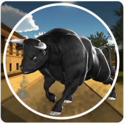 дикий бык борьба 3D арена сердитый бык атака иконка