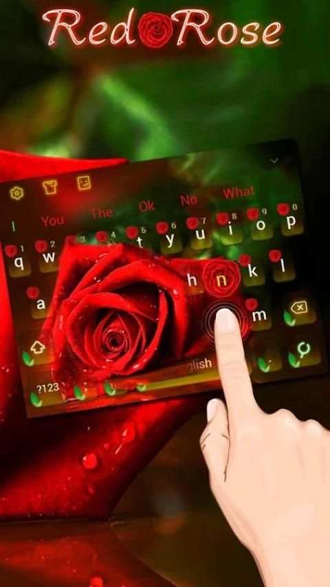 Tema keyboard Red rose screenshot 3