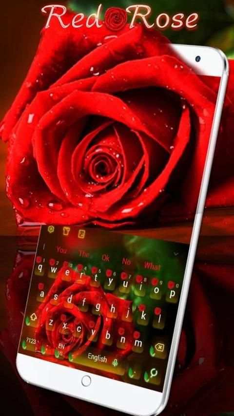 Tema keyboard Red rose screenshot 1
