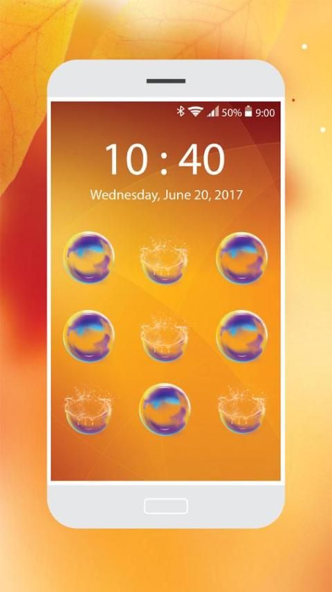 Bubble Pattern Lock Screen screenshot 3