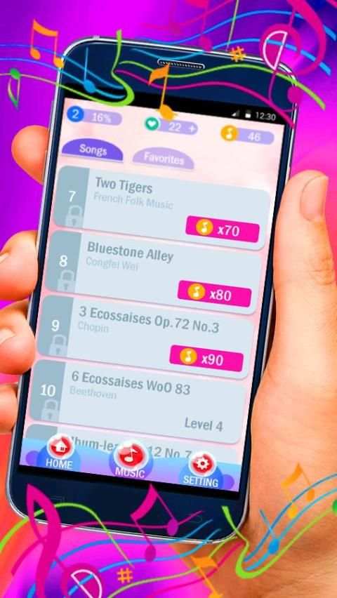 Pink Piano Tiles 3 screenshot 2