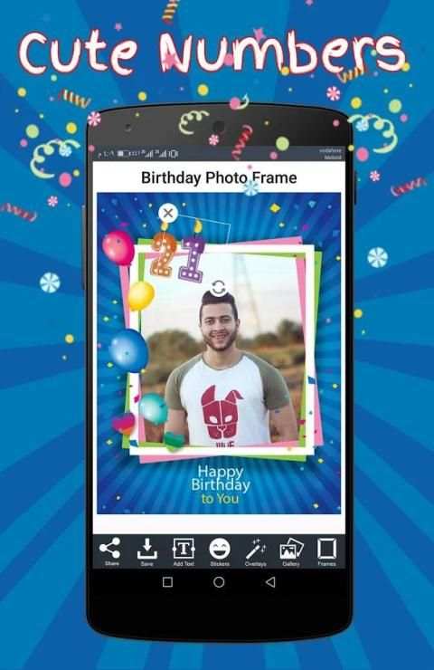 Happy Birthday Photo Frame 3 تصوير الشاشة