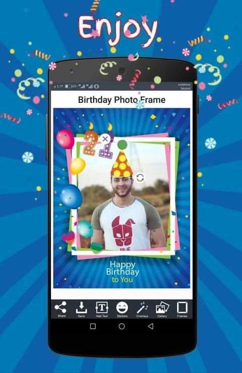 Happy Birthday Photo Frame 2 تصوير الشاشة