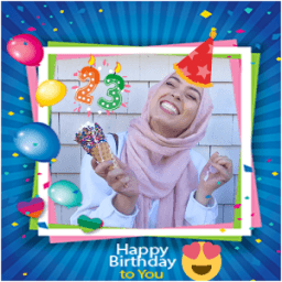 Happy Birthday Photo Frame أيقونة