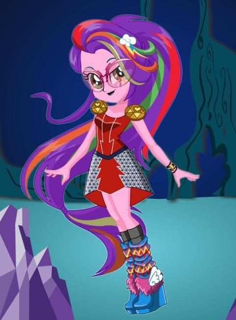 Dress up Rainbow Dash EverFree скриншот 2