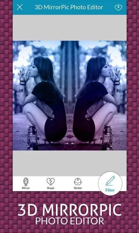 3D MirrorPic - Photo Editor, DSLR Effects screenshot 1