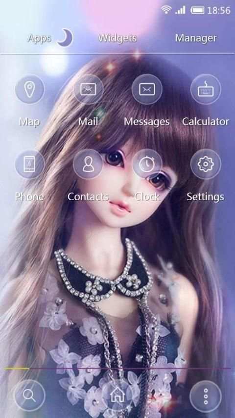 Cute Doll 91 Launcher Theme screenshot 1