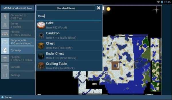 Remote Admin For Minecraft (F) screenshot 3