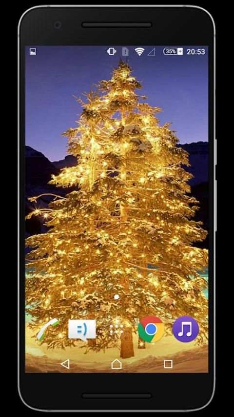 Christmas Tree Live Wallpaper 3 تصوير الشاشة