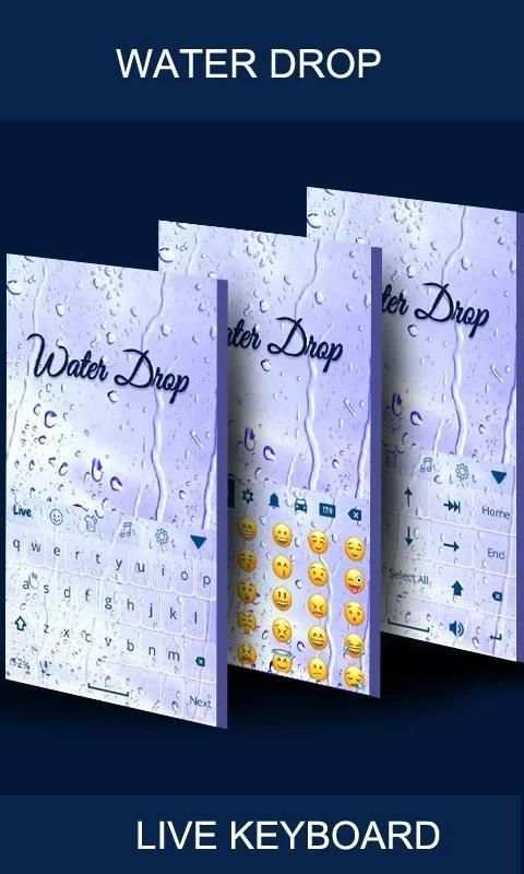 Waterdrop Live Keyboard Theme screenshot 1