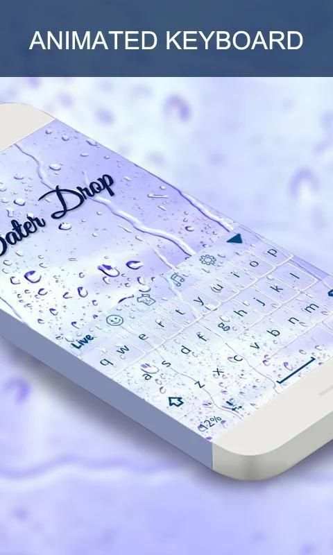 Waterdrop Live Keyboard Theme screenshot 3
