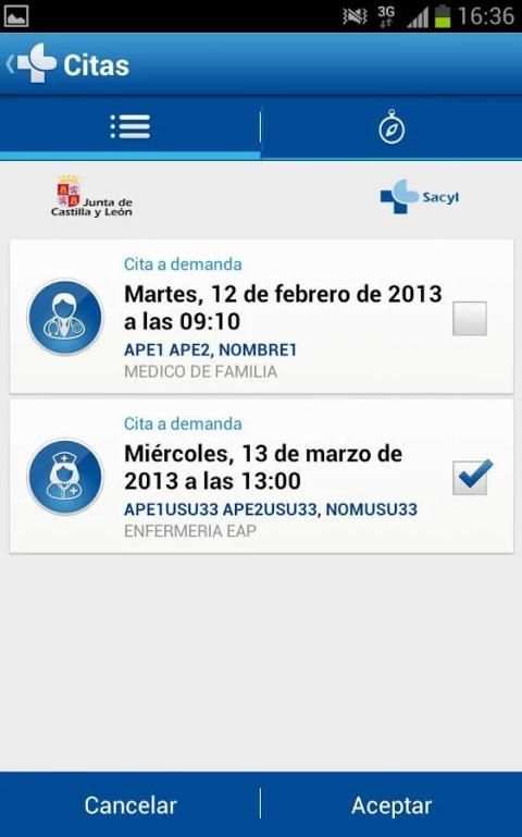 SACYL_CITA screenshot 2