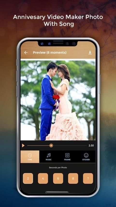 Anniversary Photo Video Maker with Song 4 تصوير الشاشة