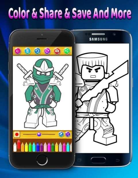 How To Color Lego Ninja Coloring game for adult screenshot 2