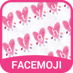 ikon Pink Love Emoji Keyboard Theme