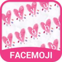 Pink Love Emoji Keyboard Theme