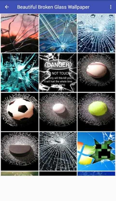 Cracked Broken Glass Wallpaper 2 تصوير الشاشة