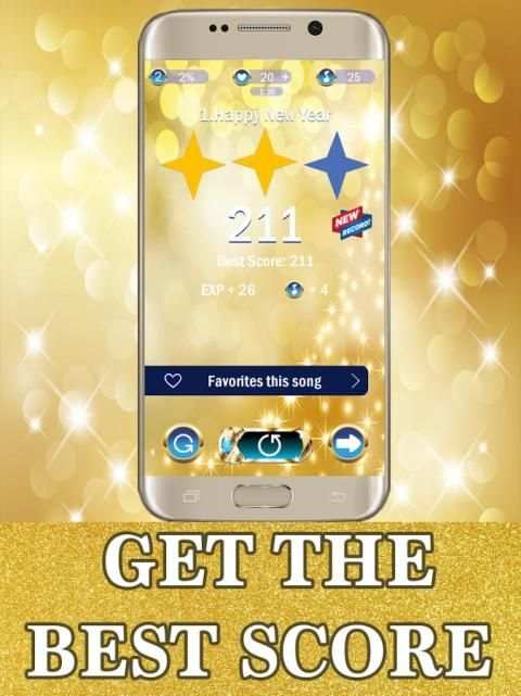Piano Gold Tiles 2 screenshot 1