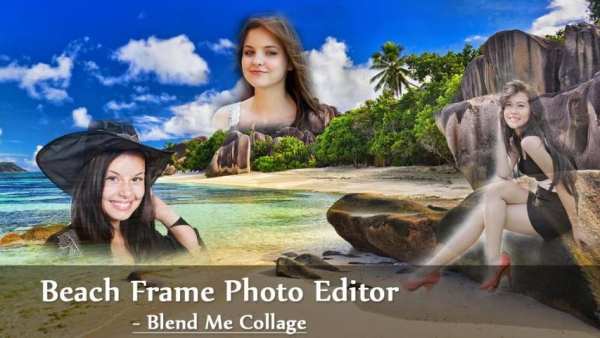 Beach Frame Photo Editor - Blend Me Collage 1 تصوير الشاشة