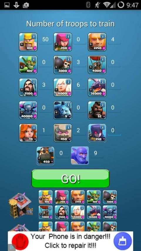 Clash Army Planner скриншот 2