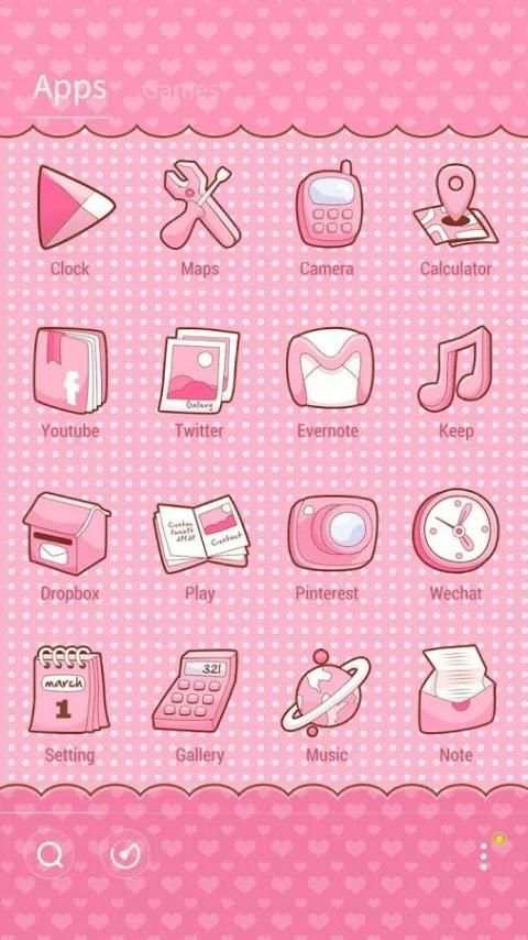 Pinky Bow GO Launcher Theme 2 تصوير الشاشة