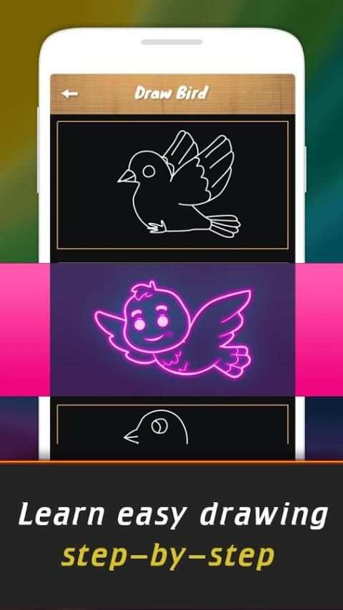Glow Drawing Birds скриншот 4