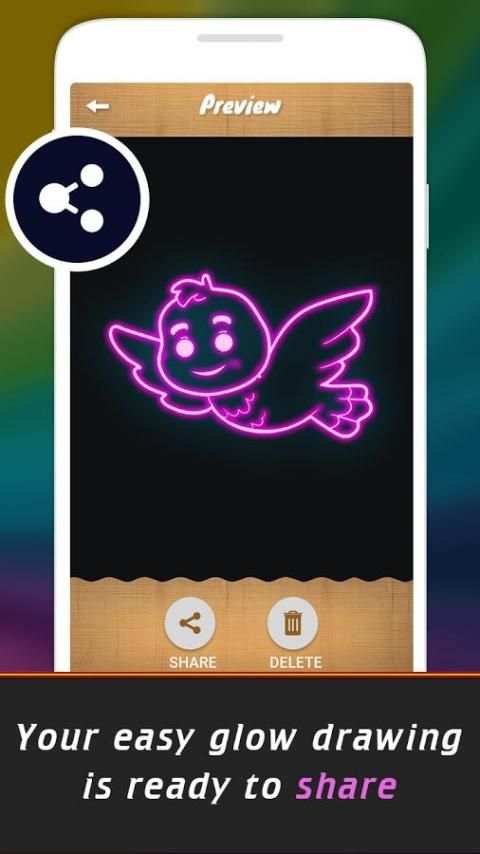 Glow Drawing Birds скриншот 1