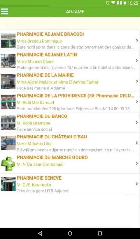 Pharmacie de garde Côte d'Ivoire screenshot 3