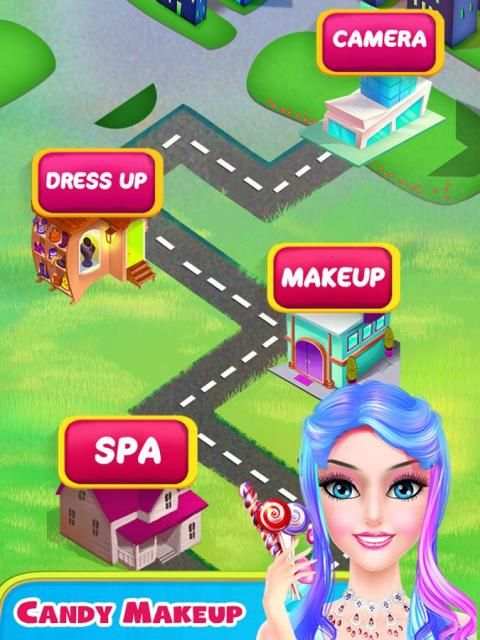 Candy Makeup Artist - Sweet Salon Games For Girls screenshot 1
