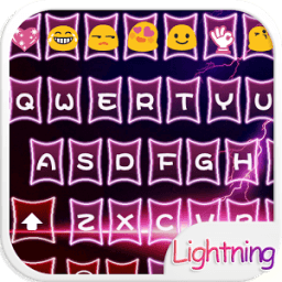 Red Lightning Emoji Keyboard आइकन